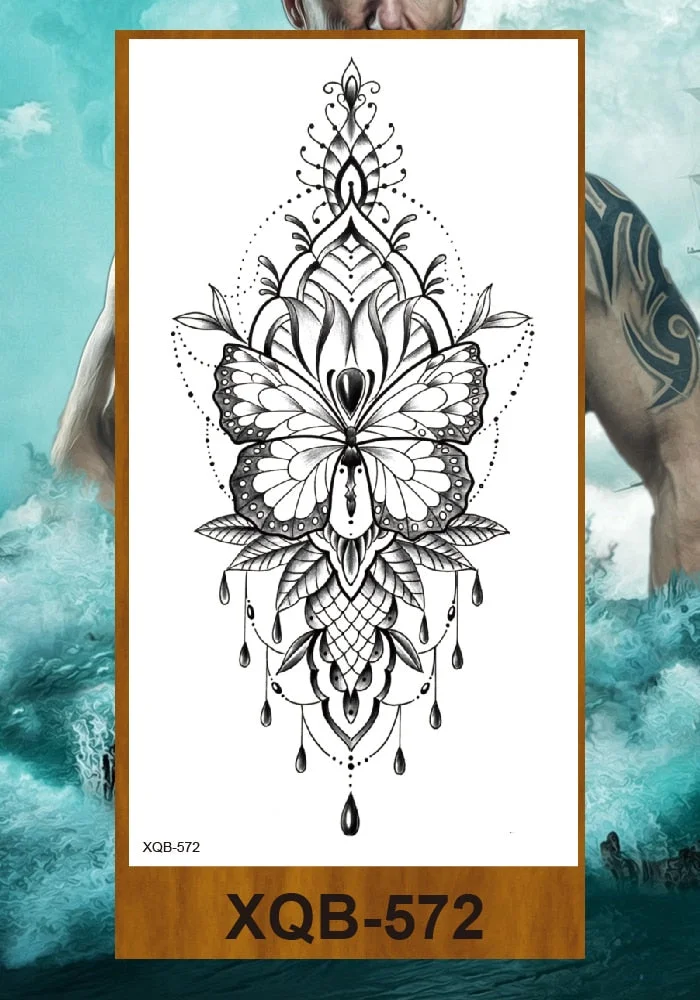 Temporary Tattoos Stickers Woman Arm Neck Chest Fake Tattos Girl Flower Cute Fox Mask Pussy Cat Body Makeup Waterproof Serpenti