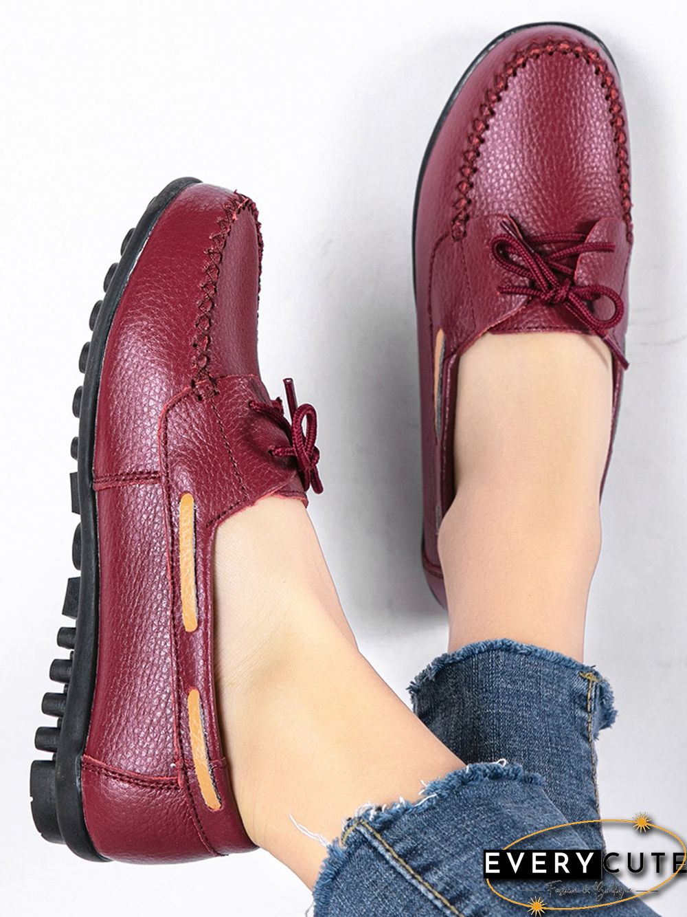 Retro Casual Simple Lace-up Flat Shoes