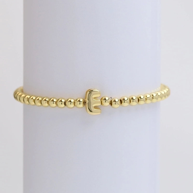 Copper Minimalist Plating Letter Bracelets
