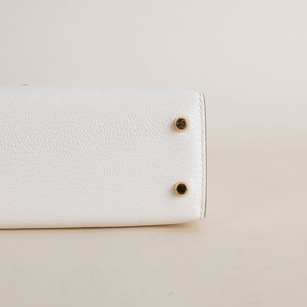 Mini Kelly II Chevre 10 Craie  GHW