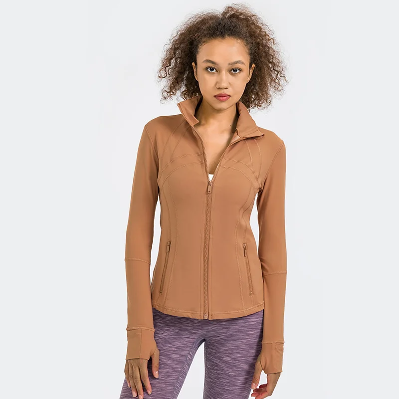 Solid finger sleeve zipper top