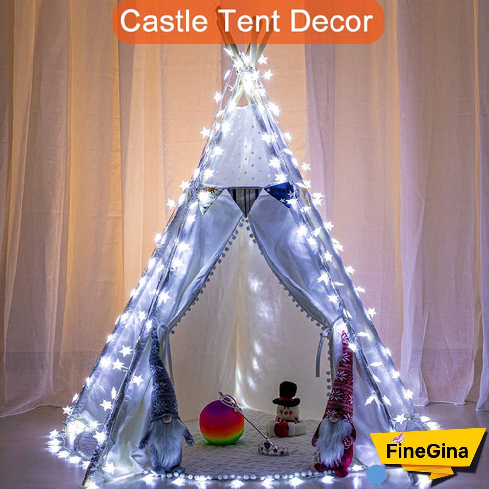 Battery Operated Snowflake Fairy String Lights For Indoor Outdoor Home Bedroom Patio Room Garden Party Xmas Christmas Tree Decorations(Battery Is Not Include)