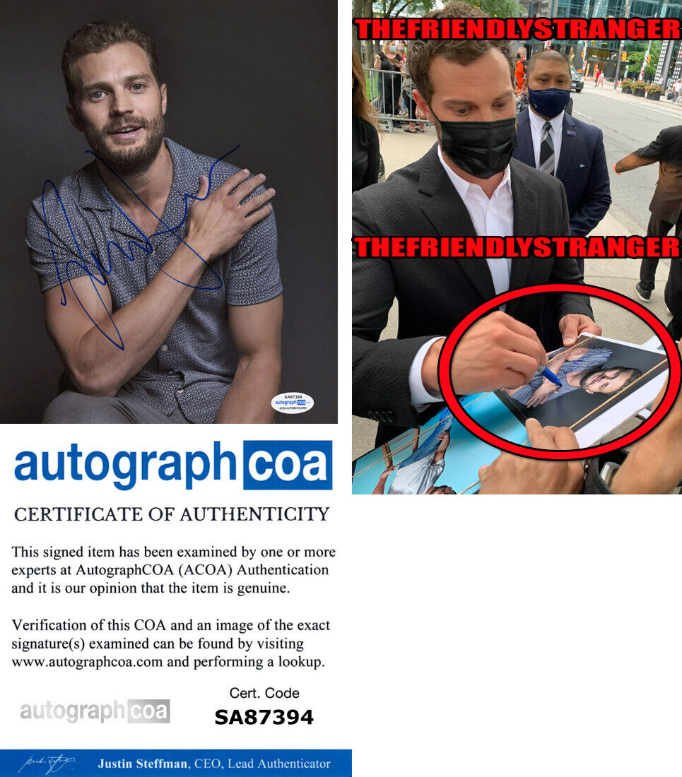 JAMIE DORNAN signed 8X10 Photo Poster painting j EXACT PROOF Sexy FIFTY SHADES Belfast ACOA COA