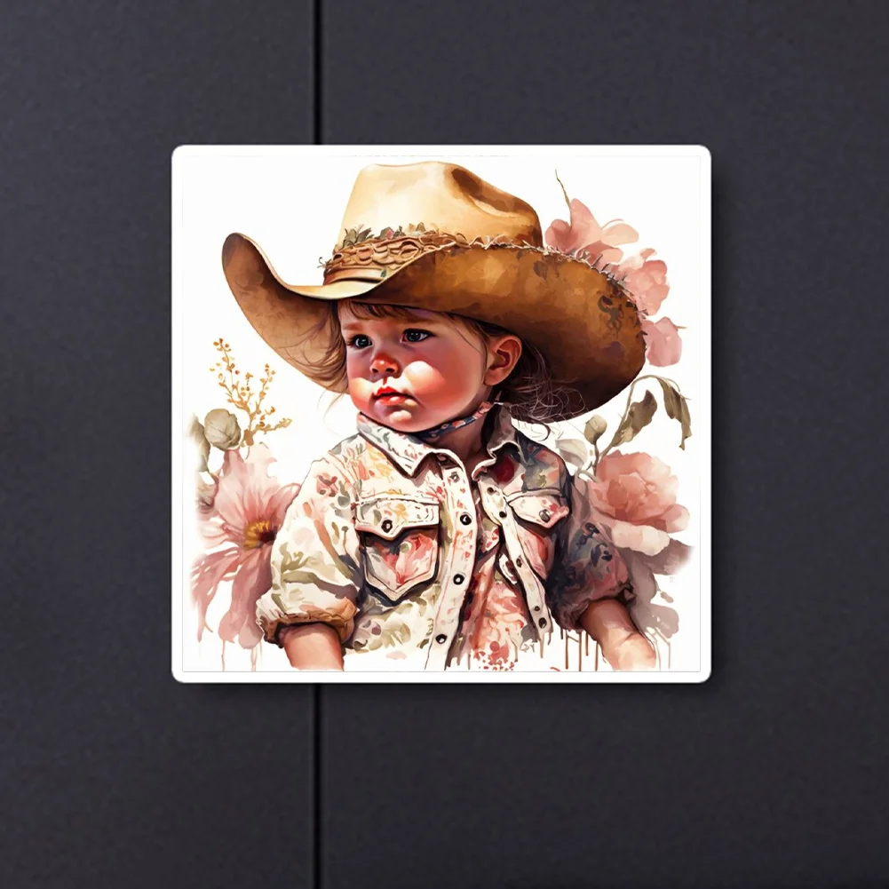Diamond Painting - Full Round Drill - Western Cowboy Kid(Canvas|30*30cm)