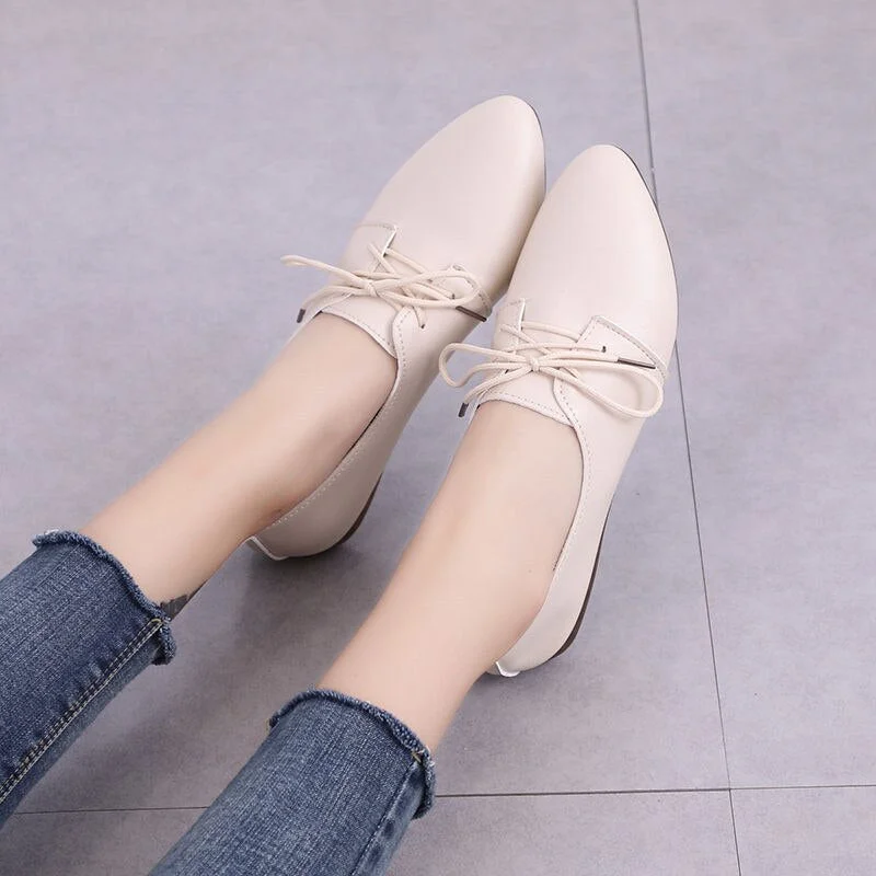 New Big size 2020 spring women flats shoes women genuine leather flats ladies shoes female cutout slip on ballet flat loafers