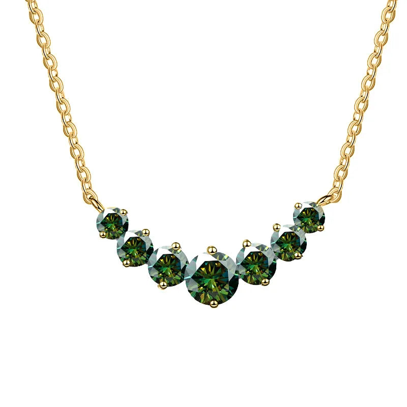 2.8 Karat VVS1-VVS2 925 Sterling Silver Moissanite None Inlay Round GRA Certificate Pendant Necklace