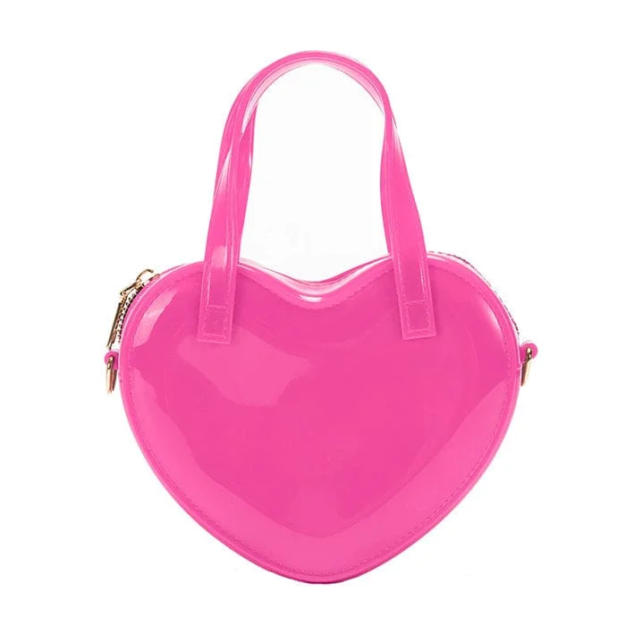 Patent Leather Heart Handbag