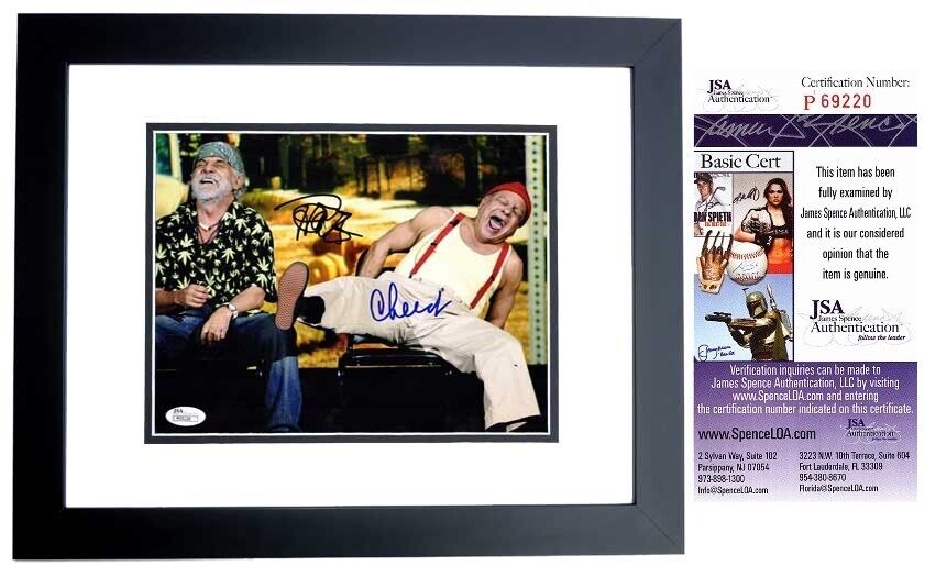 Cheech Marin and Tommy Chong Signed Autographed Cheech and Chong Photo Poster painting FRAME JSA