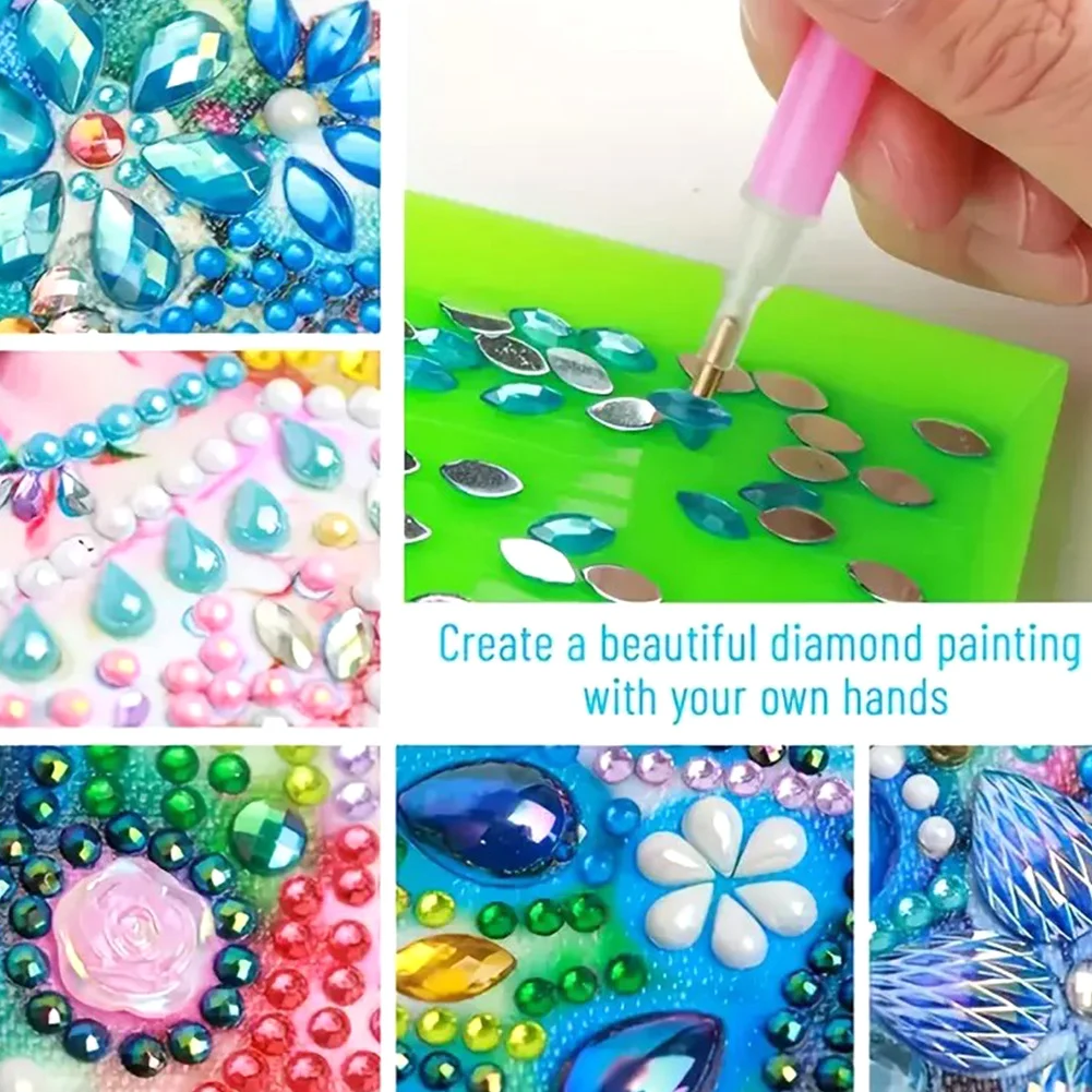 PU 5D Diamond Painting Kit Note Box DIY Diamond Art Notepad Box (Wolf)