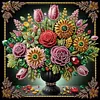 (Multi-Style)Dark Color Vase-Partial Special Shaped Diamond Painting 30*30CM
