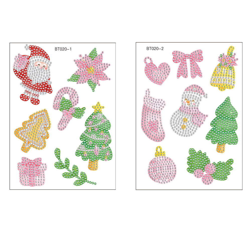 

2pcs Christmas - 5D DIY Craft Sticker, 501 Original