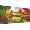 Autumn Colors Of Lotus Pond - 14CT Stamped Cross Stitch 103*58cm/40.55*22.83in