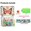 (US Local)DIY Diamond Art Diamond Dot Card Pack Diamond Painting Pouch (Flower Butterfly)