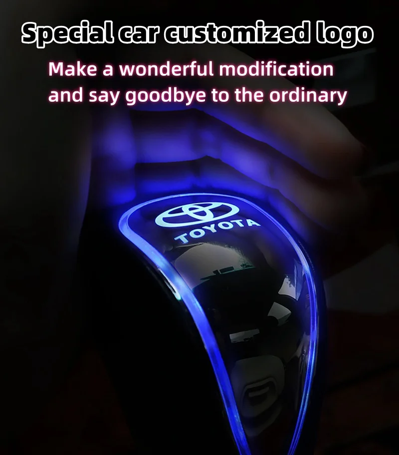 Car manual gear modification head (LED luminous leather feel)