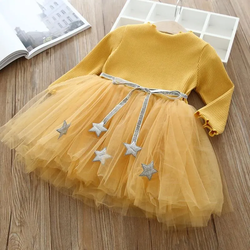 Xmas Winter Autumn Girl Dress Children Clothes Kids Dresses For Girls Party Dress Long Sleeve Knitted Sweater Toddler Girl Dress