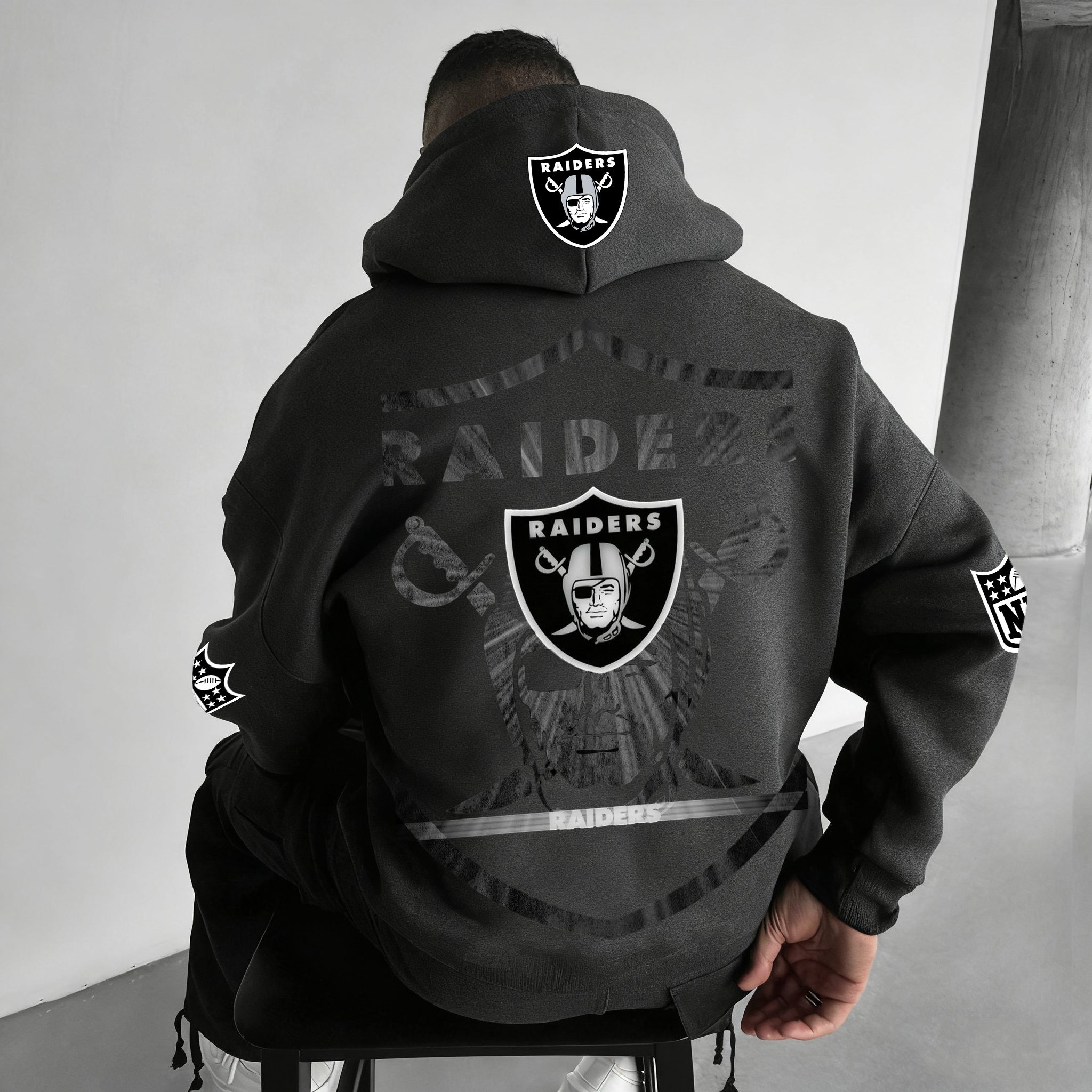 Unisex Rugby Championship Team Logo Print Oversized Casual Hoodie