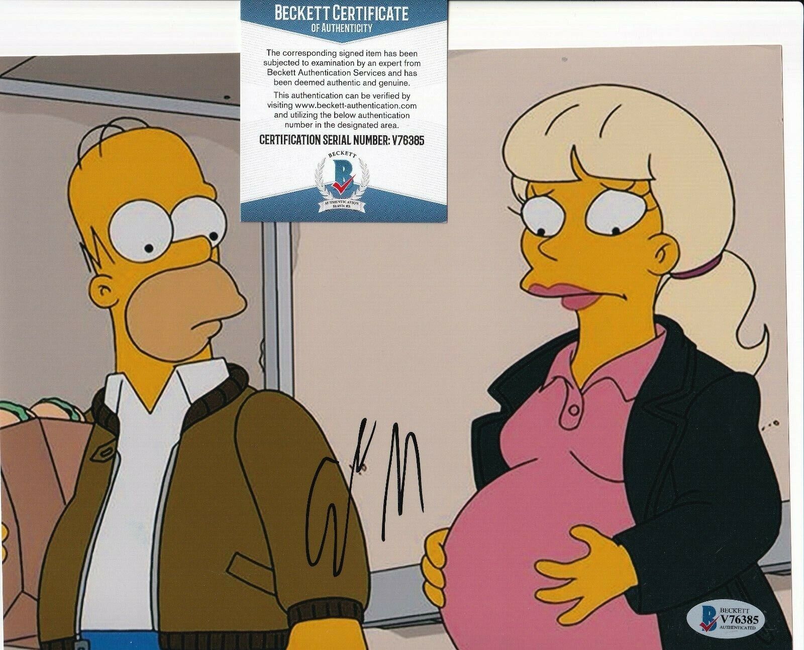 ELIZABETH MOSS signed (THE SIMPSONS) Gretchen 8X10 Photo Poster painting BECKETT BAS V76385