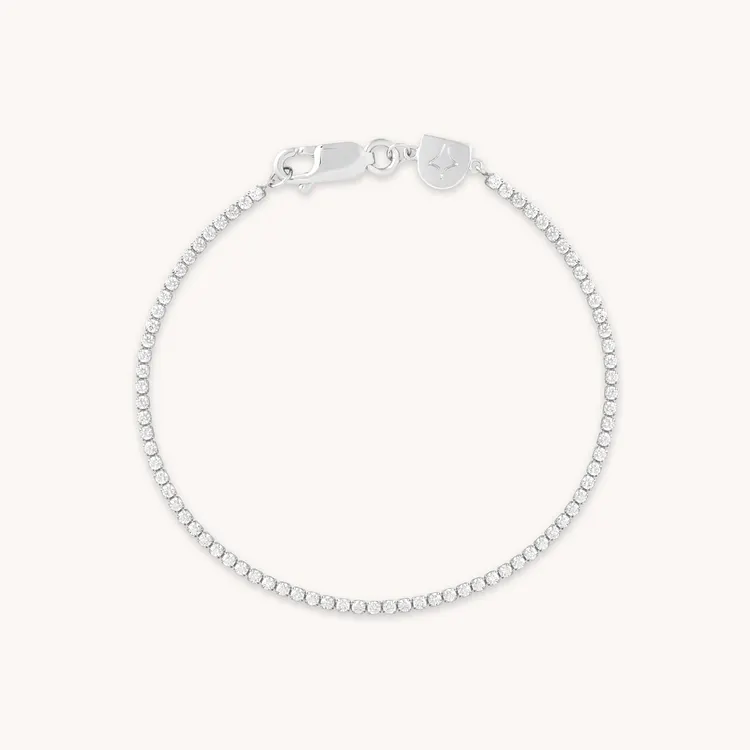Tennis Chain Bracelet in Silver