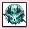 Dolphin Silhouette-11CT Stamped Cross Stitch 40*40cm