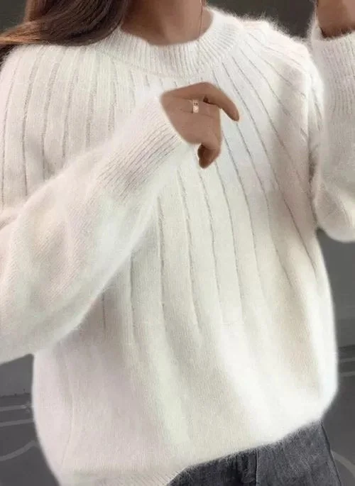 🔥Cashmere Solid Color Fluffy Knitting Sweater(Buy 2 free shipping)