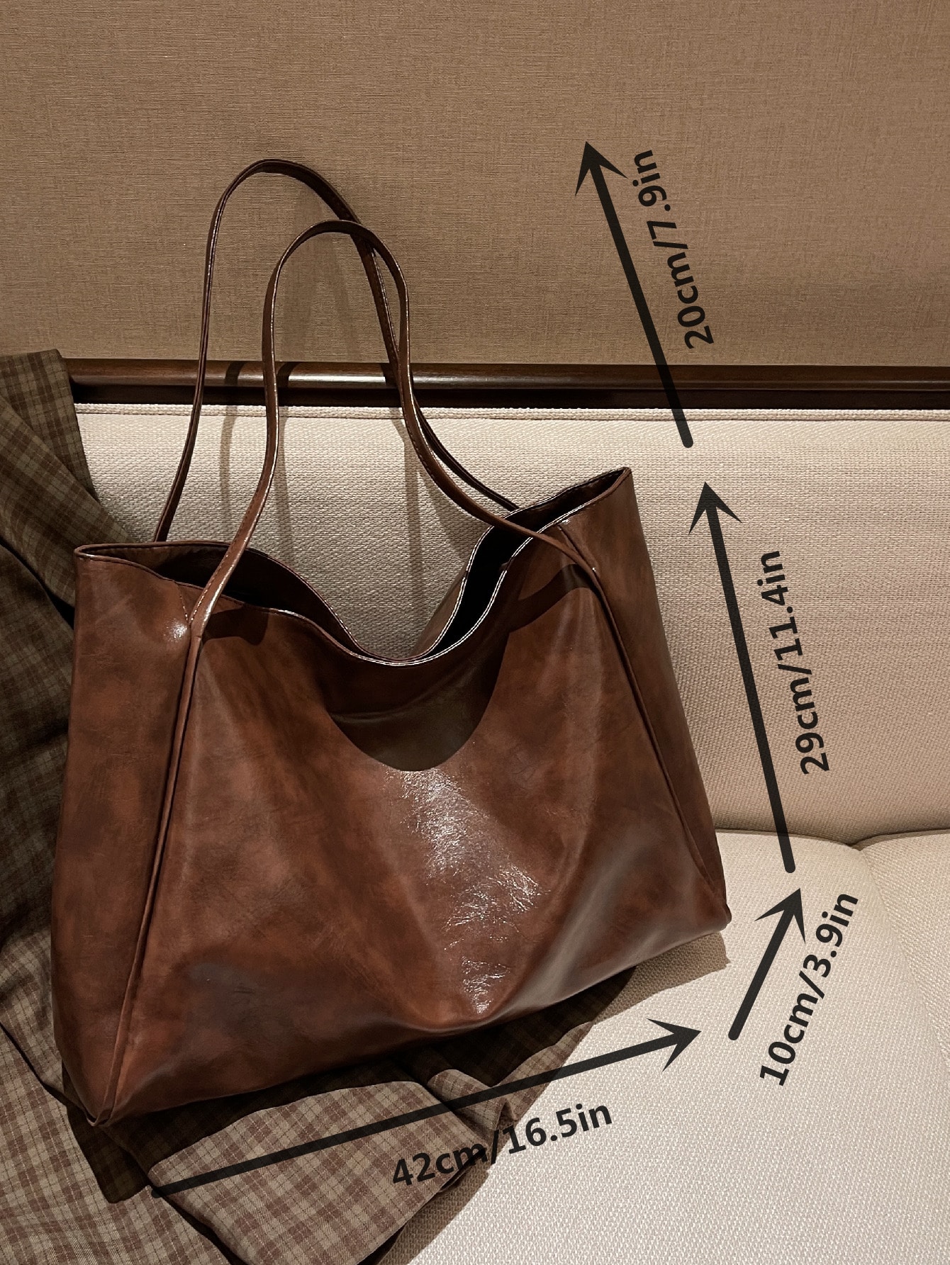Vintage Design Shoulder Tote Bag