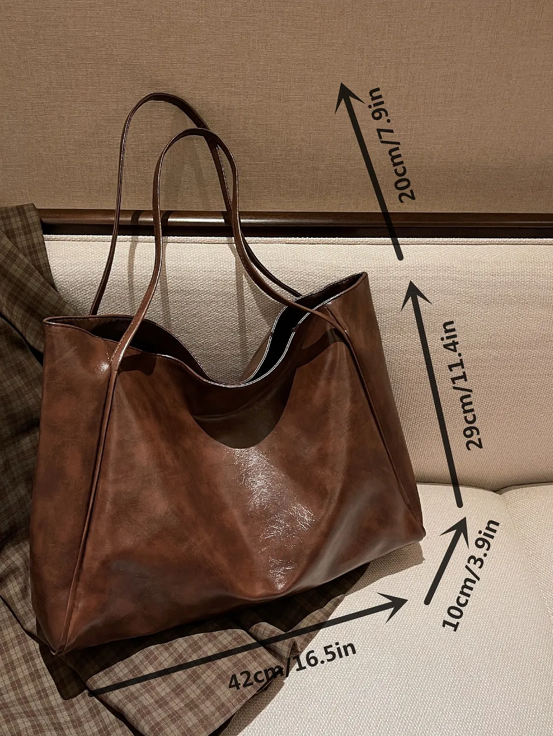 Vintage Design Shoulder Tote Bag