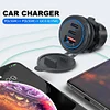 12V-24V Car Charger Socket 3 Ports PD Type C QC 3.0 USB Outlet for Car RV Marine