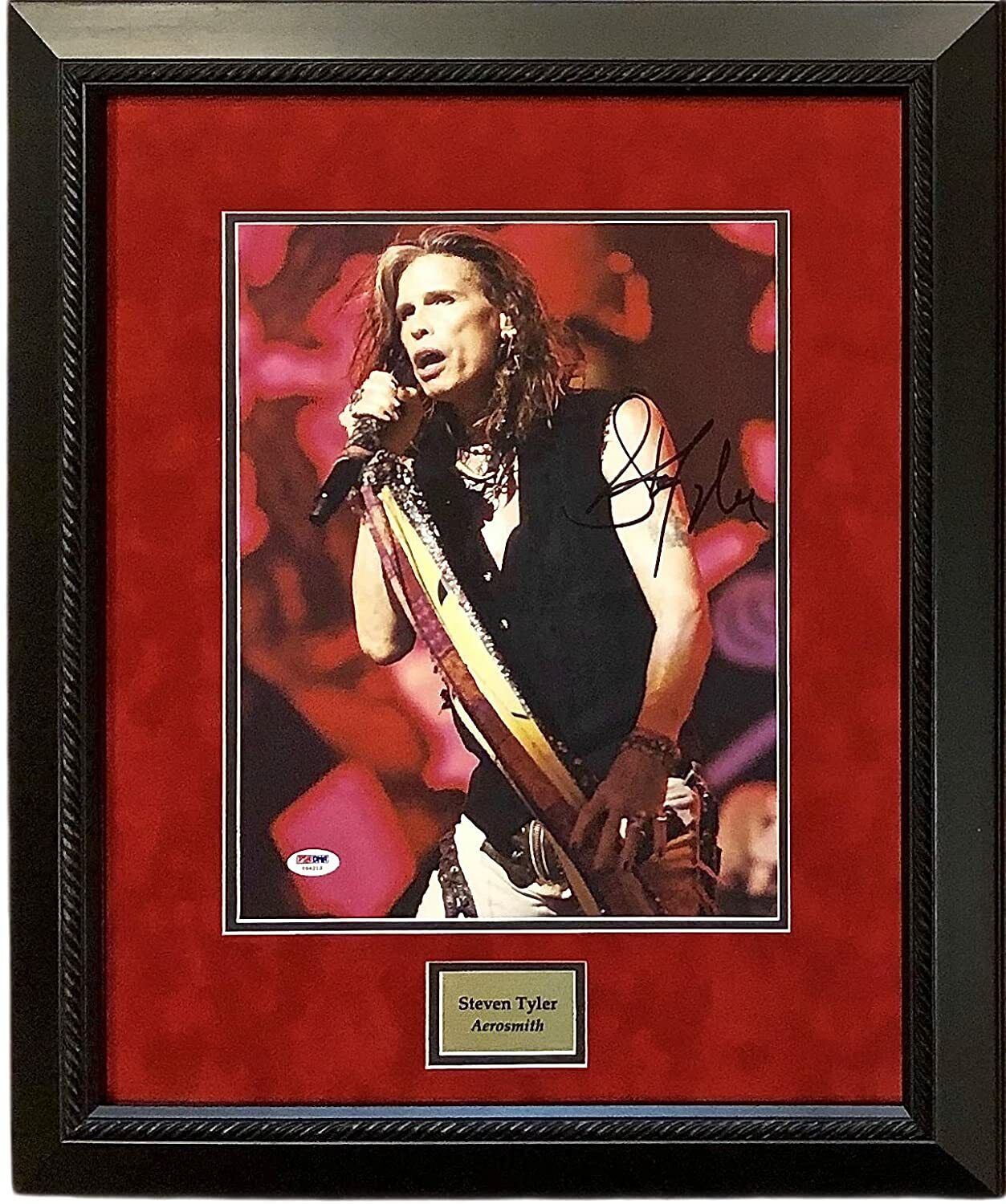 STEVEN TYLER Autographed Hand SIGNED 11x14 Photo Poster painting AEROSMITH FRAMED PSA/DNA GLAM