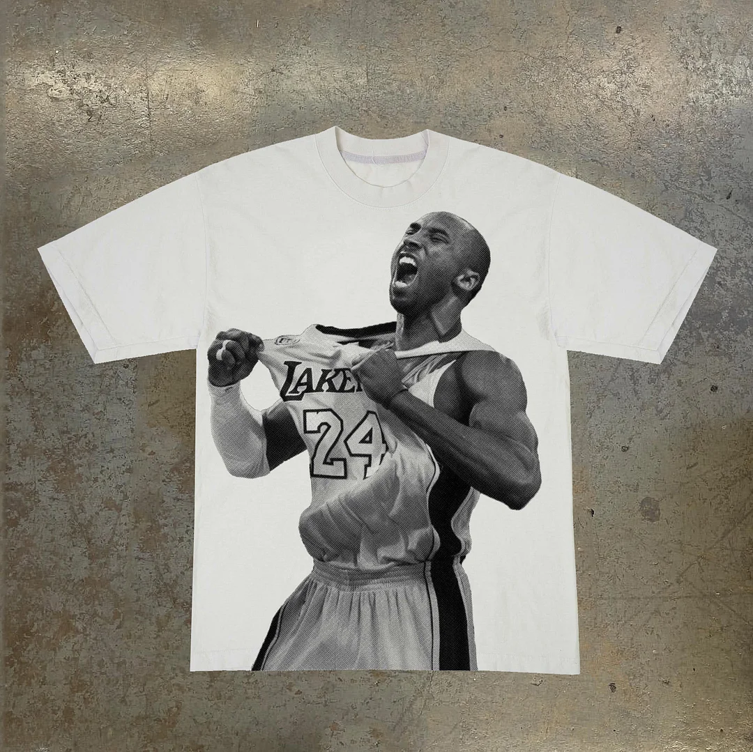 Legendary Basketball Player Print Short Sleeve T-Shirt