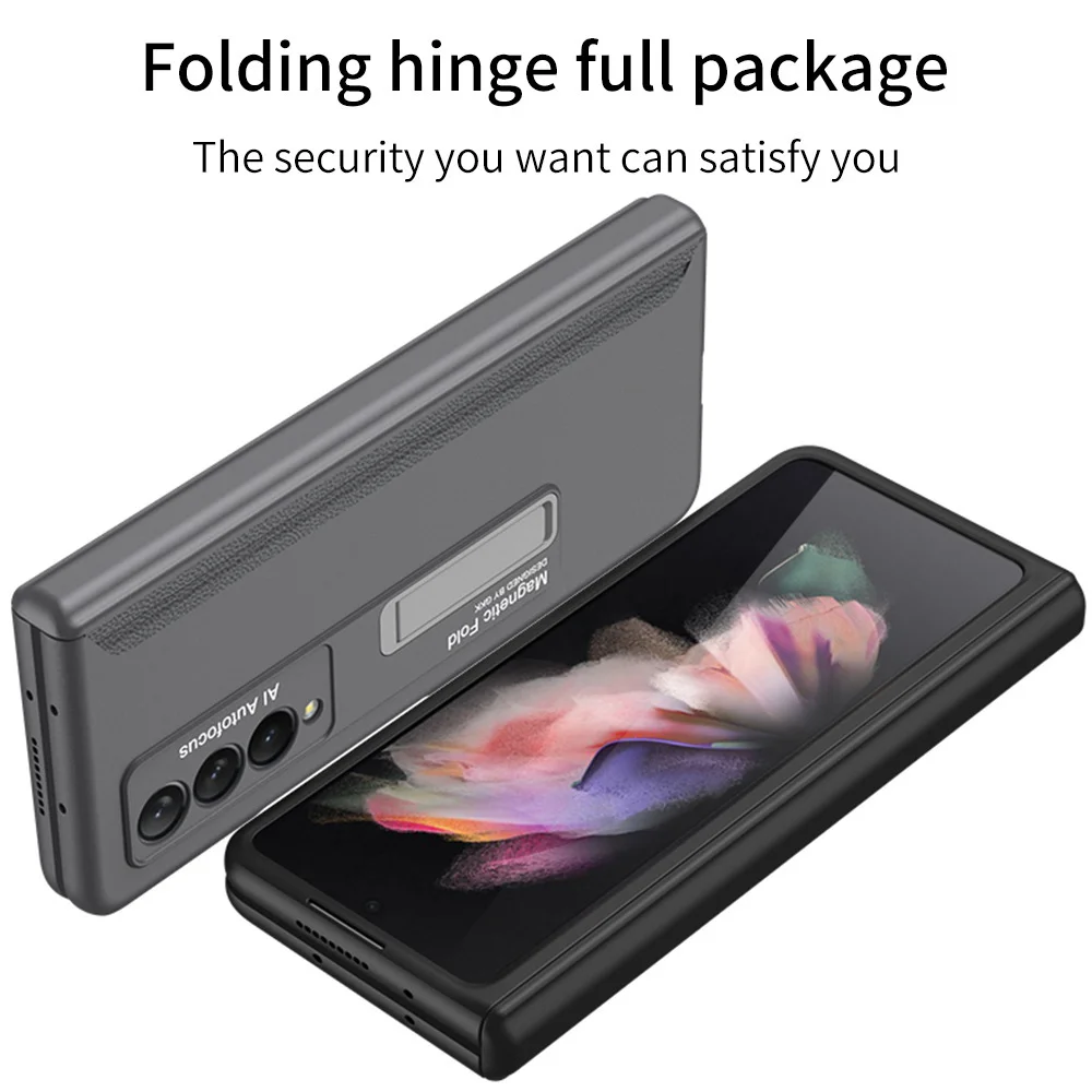 Hard Shell Case for Galaxy Z FOLD Series Magnetic Hinge Stand