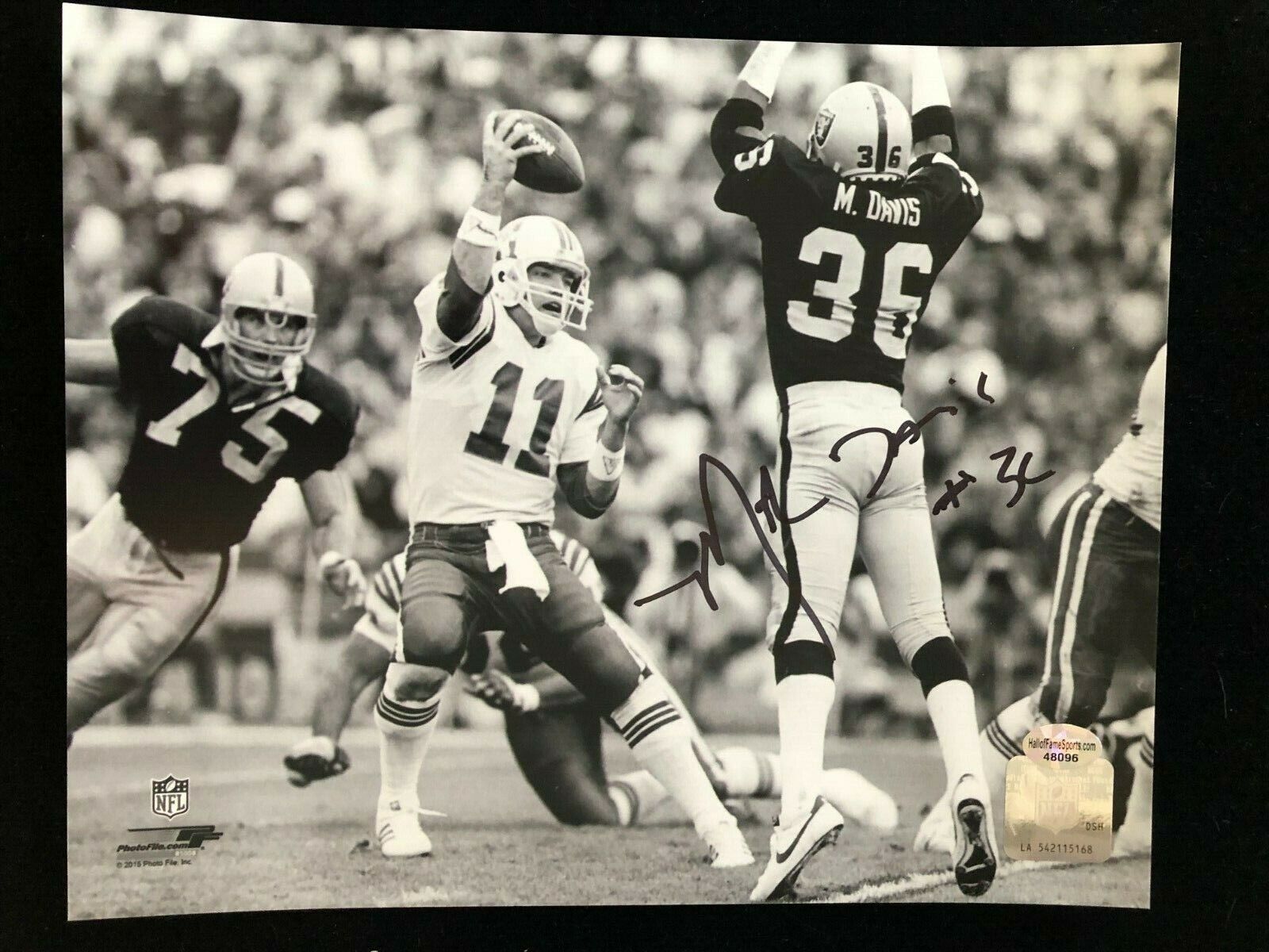 Mike Davis Signed Autographed Photo Poster painting COA Oakland Raiders Las Vegas Angeles