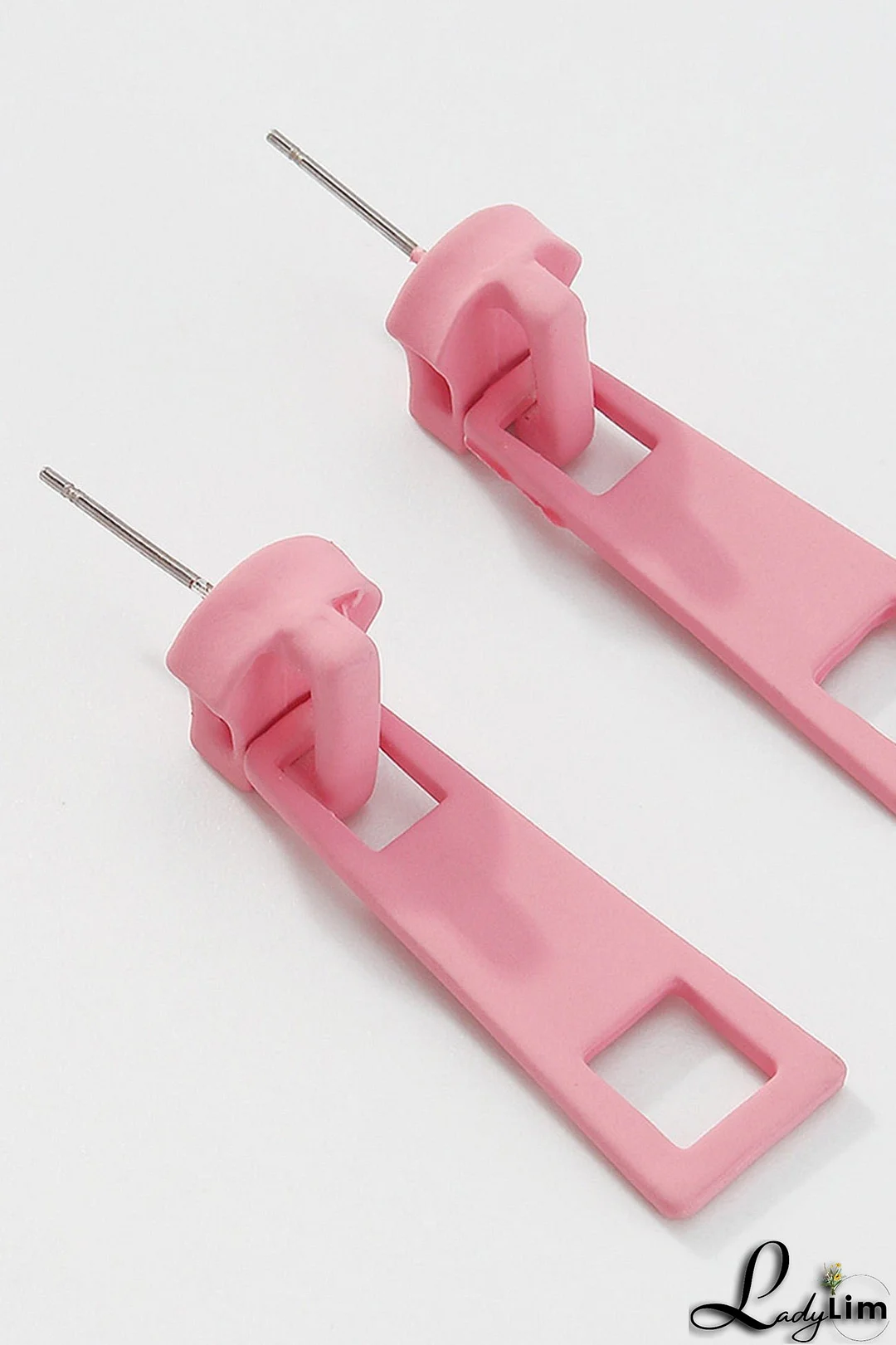 Candy Color Metal Zipper Earrings