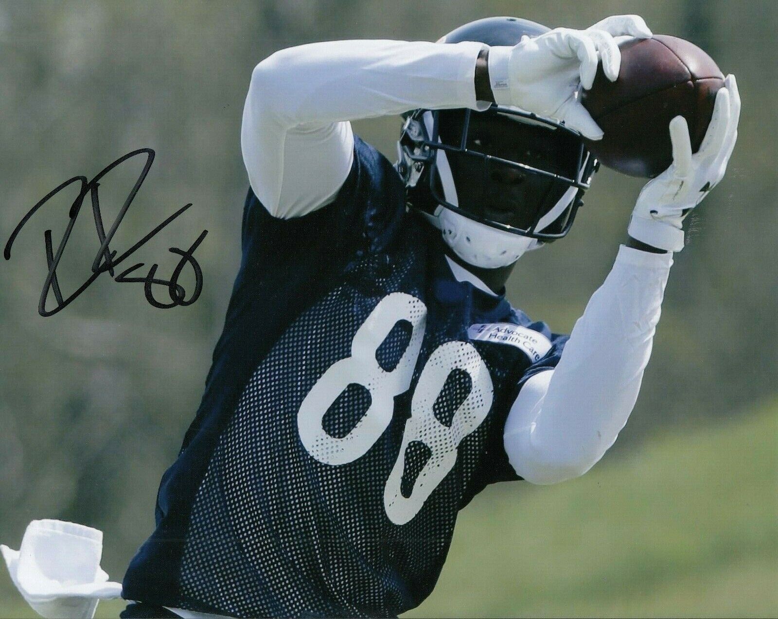 RILEY RIDLEY signed (CHICAGO BEARS) Rookie football 8X10 Photo Poster painting W/COA #2