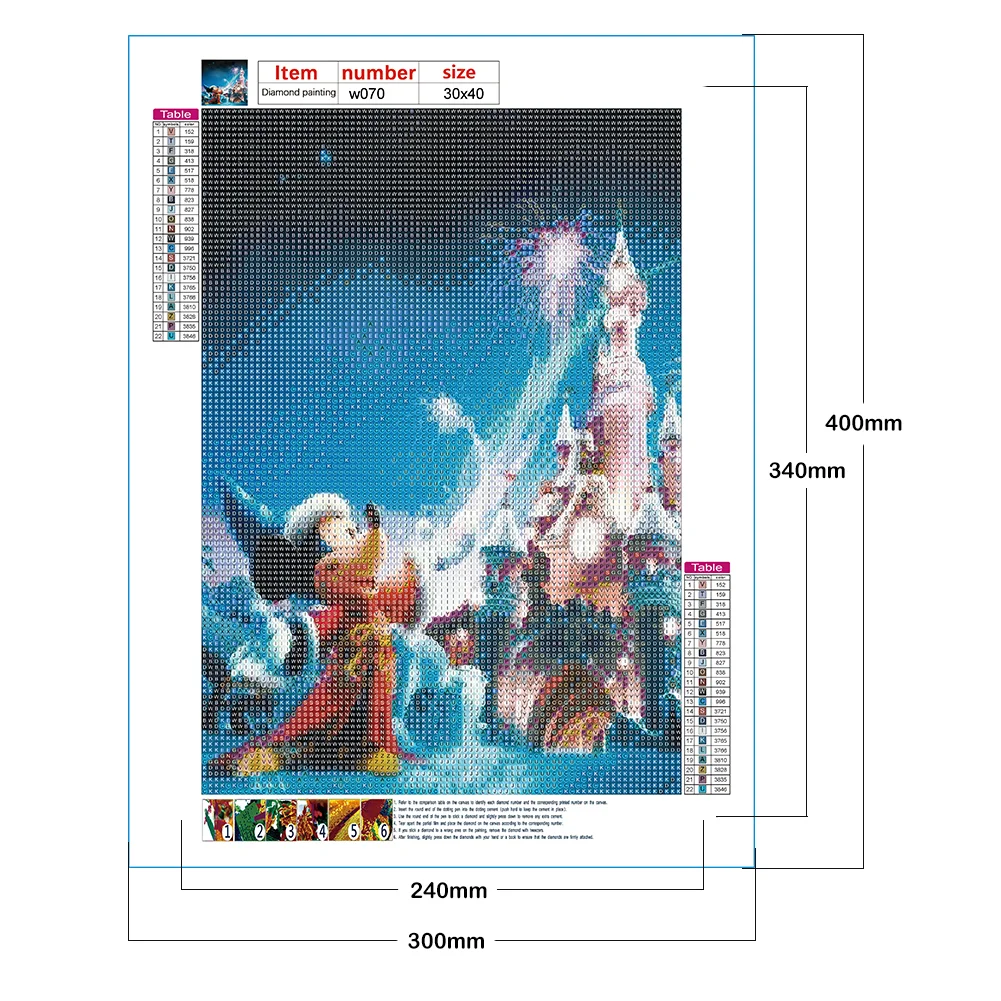 Full Round Diamond Painting 30*40cm - Mickey