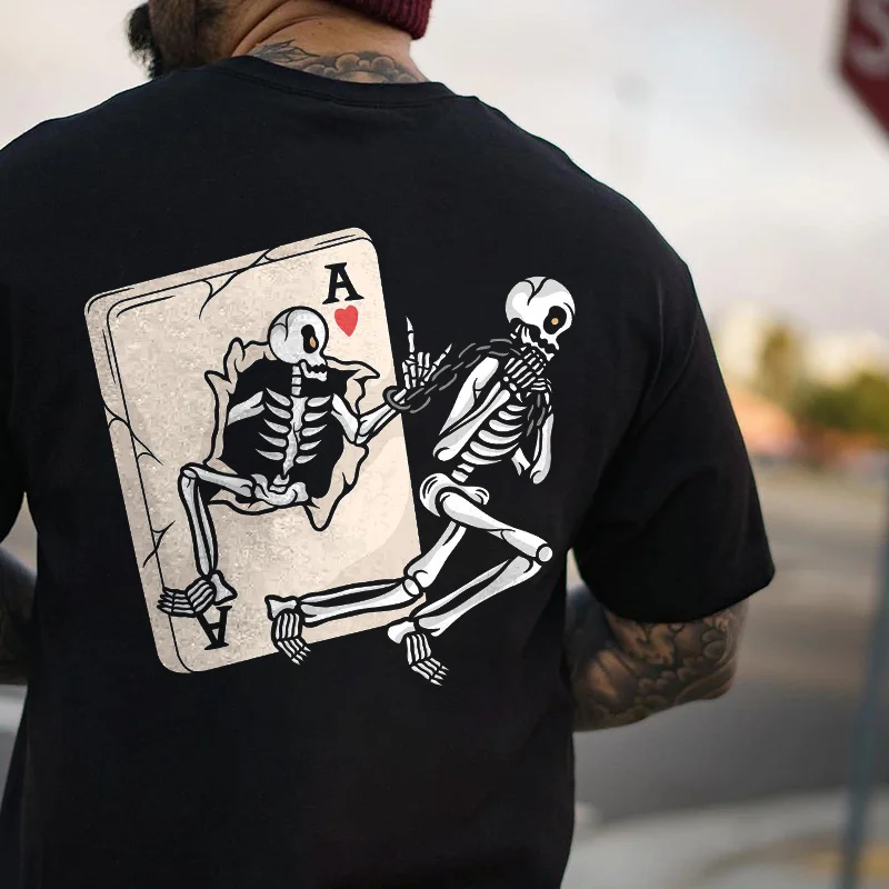 Skeleton Fugitive Printed Men's T-shirt -  