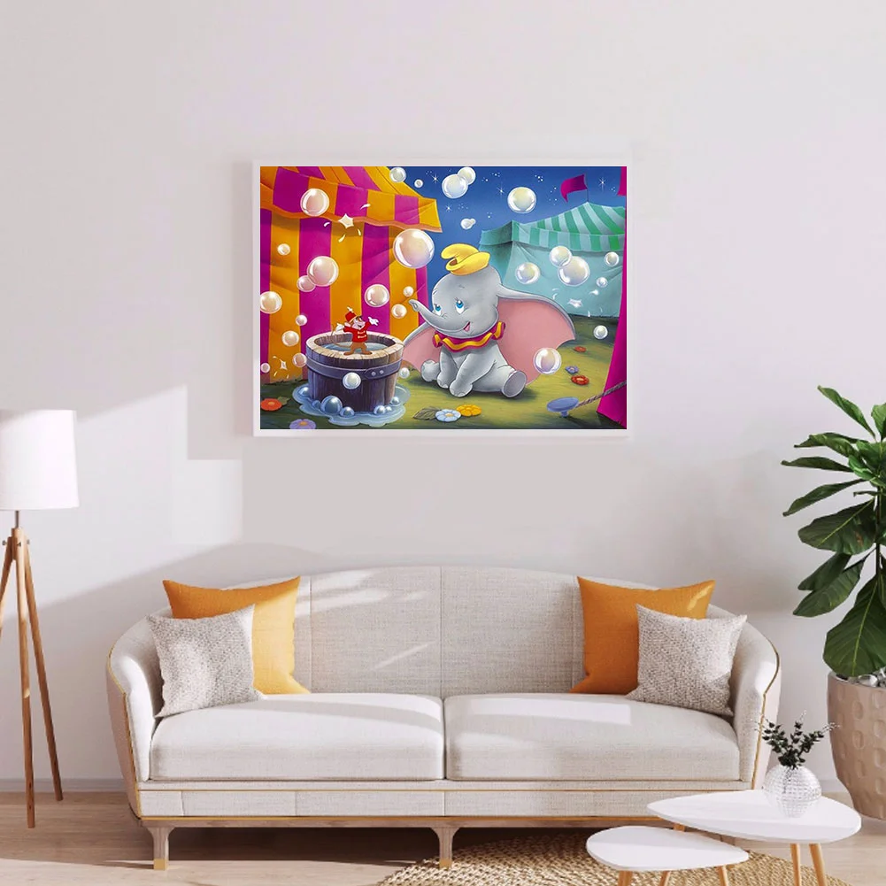 Full Round Diamond Painting 40*30cm - Baby Elephant
