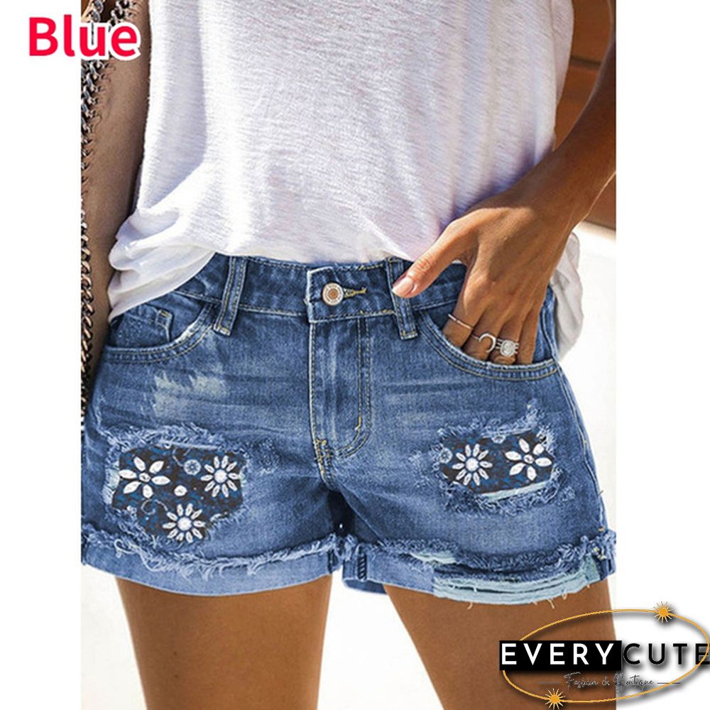 New Arrival Women Fashion Shorts Summer Denim Shorts Casual Embroidery Hot Pants Short Jeans Plus Size
