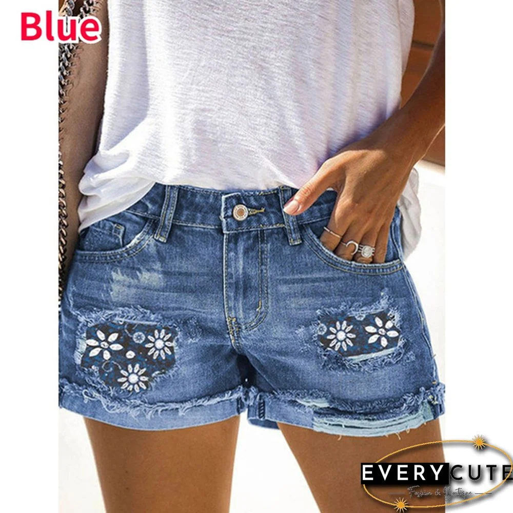 New Arrival Women Fashion Shorts Summer Denim Shorts Casual Embroidery Hot Pants Short Jeans Plus Size