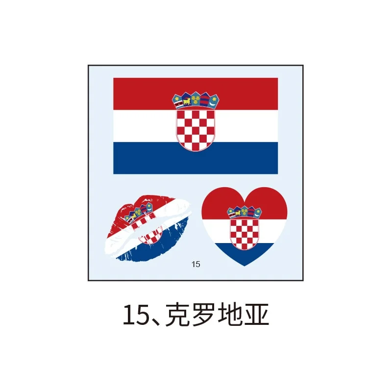 National Flag Tattoo Sticker Marathon lips patriotic Face Body Sticker Disposable Waterproof Tattoo Sticker