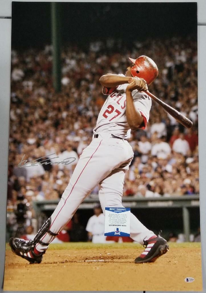 Vladimir Guerrero signed 20x30 Photo Poster painting Angels HOF Autograph ~ Beckett BAS COA