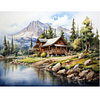 Diamond Painting -DIY Full Square Drill Lakeside House Scenery