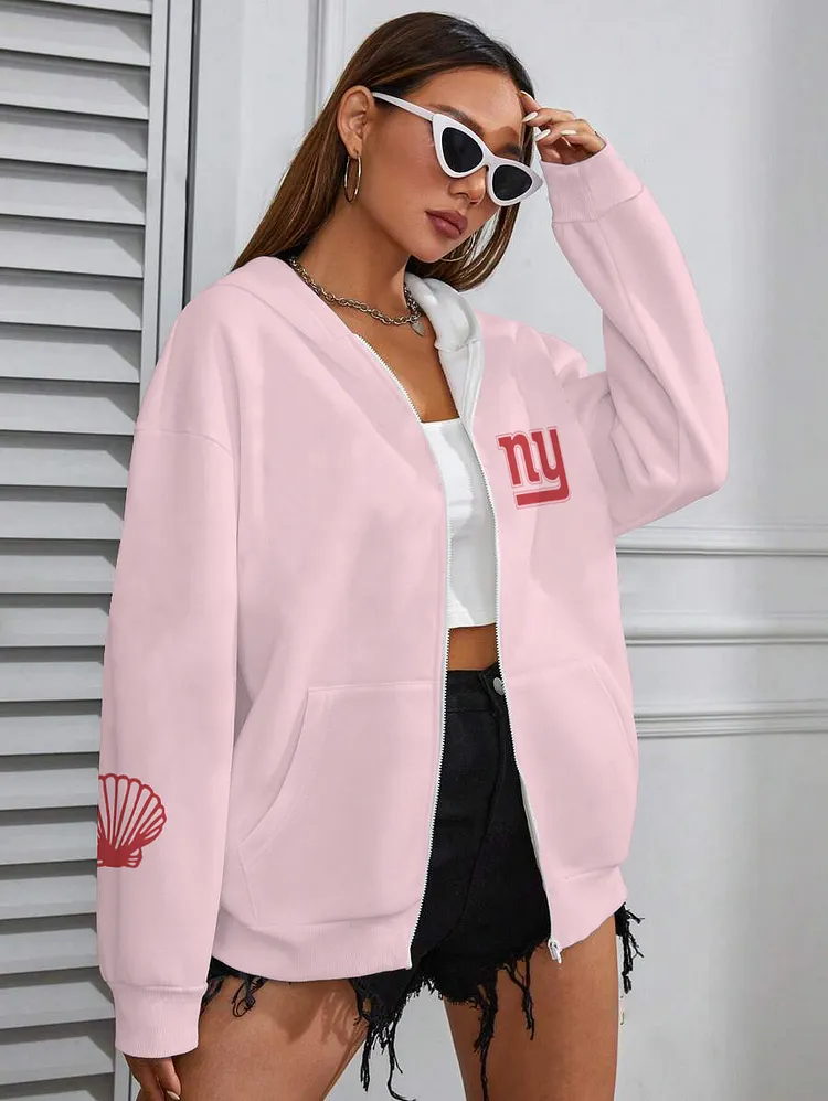 New York Giants  New Design Limidted 3D   Printed Zipper Pocket Pullover Hoodie
