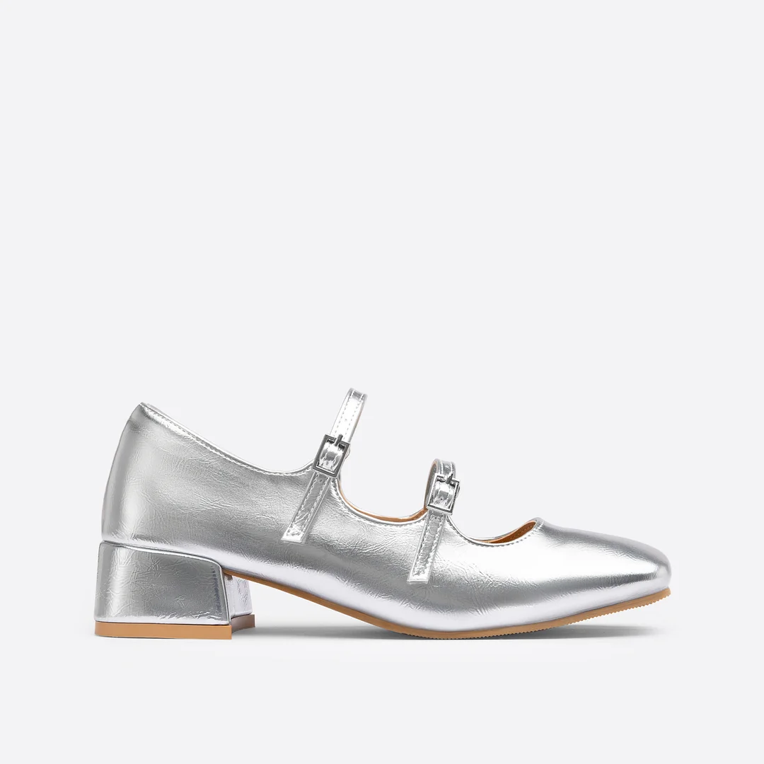 Square Toe Vintage  Flat Mary Janes