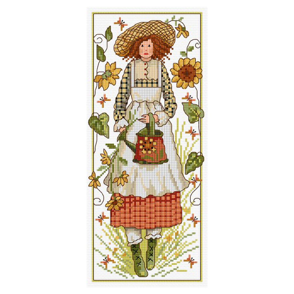 

Girl - 11CT Stamped Cross Stitch - 30*70CM (Big Size), 501 Original