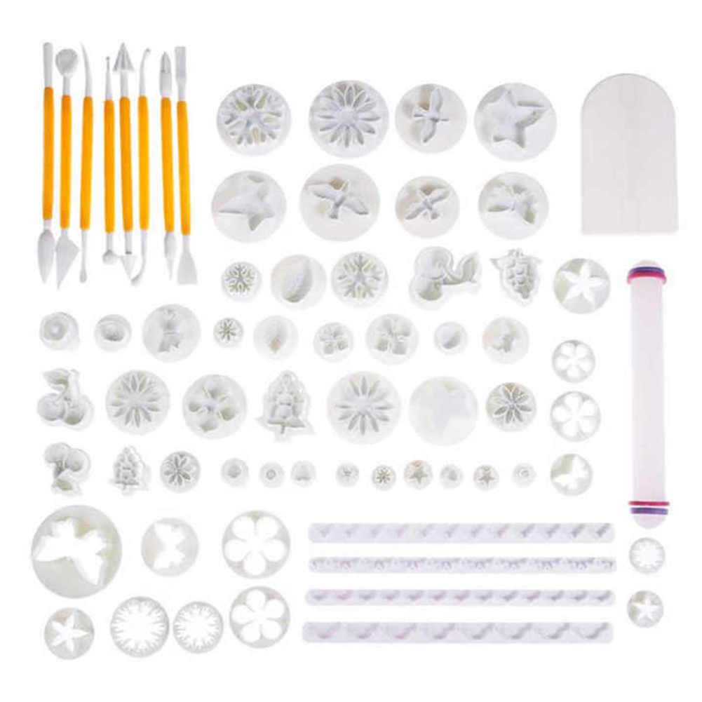 

Plastic Flower Fondant Cake Decor Tools Sugar Cutter Baking Cookies Mold, 501 Original