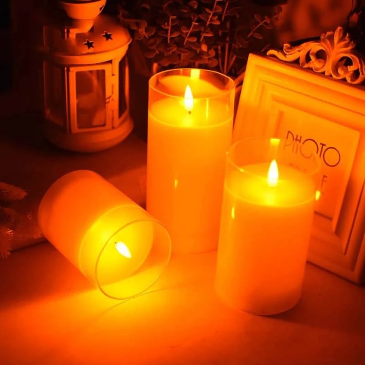 LED Glass Wiggle Candle Light(3PCS) - Appledas