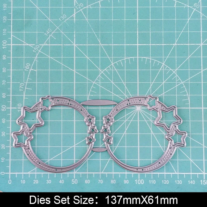 Pentagram Bottle Air Ball Star Craft Metal Cutting Dies for DIY Scrapbook Paper Cards Embossed Decorative