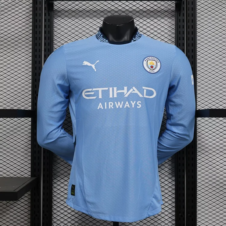 2024/25 Manchester City Home Long Sleeve Jersey - Player Edition