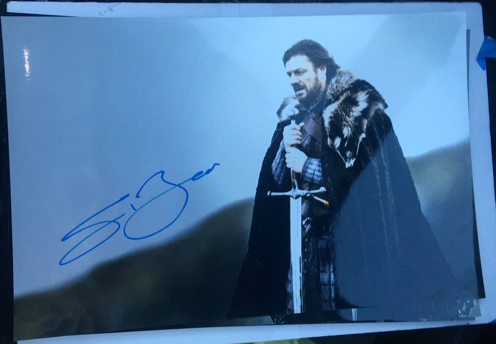 Sean Bean Signed 11x17 Metallic Photo Poster painting Game Of Thrones Ned Stark COA D2