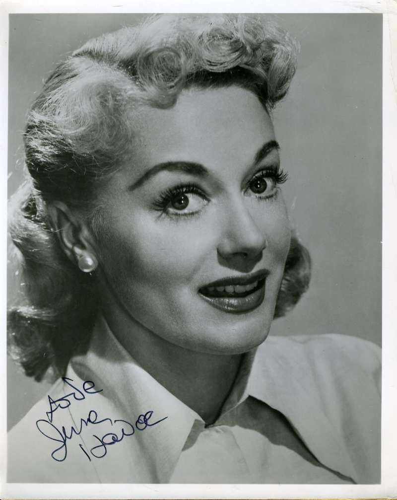 June Havoc Jsa Coa Hand Signed 8x10 Photo Poster painting Autograph Authenticated